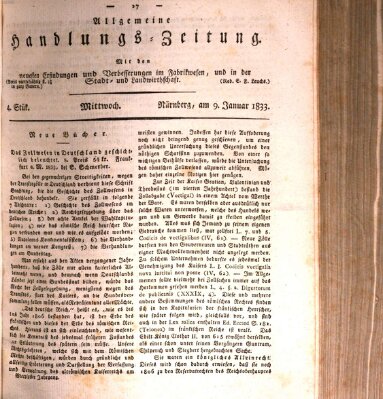 Allgemeine Handlungs-Zeitung Mittwoch 9. Januar 1833