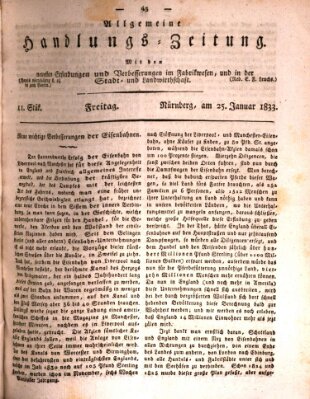 Allgemeine Handlungs-Zeitung Freitag 25. Januar 1833