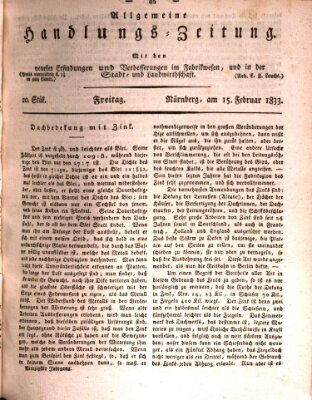 Allgemeine Handlungs-Zeitung Freitag 15. Februar 1833