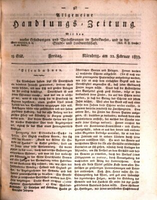 Allgemeine Handlungs-Zeitung Freitag 22. Februar 1833