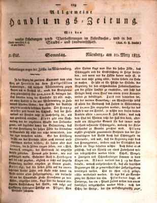 Allgemeine Handlungs-Zeitung Sonntag 10. März 1833