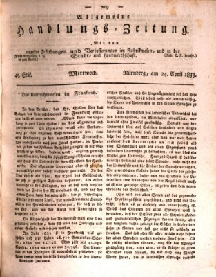 Allgemeine Handlungs-Zeitung Mittwoch 24. April 1833