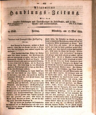 Allgemeine Handlungs-Zeitung Freitag 17. Mai 1833