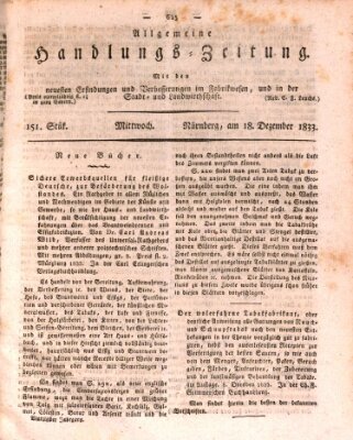 Allgemeine Handlungs-Zeitung Mittwoch 18. Dezember 1833