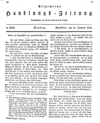 Allgemeine Handlungs-Zeitung Sonntag 12. Januar 1834