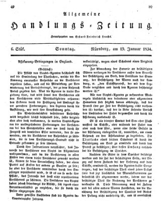 Allgemeine Handlungs-Zeitung Sonntag 19. Januar 1834