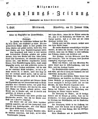 Allgemeine Handlungs-Zeitung Mittwoch 22. Januar 1834