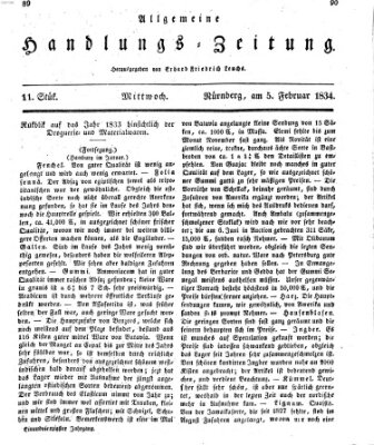 Allgemeine Handlungs-Zeitung Mittwoch 5. Februar 1834