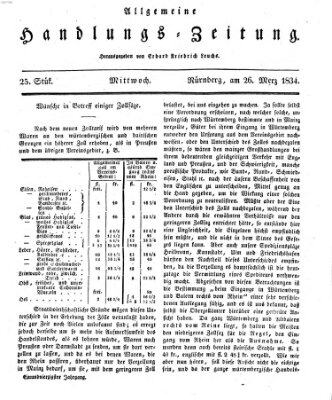 Allgemeine Handlungs-Zeitung Mittwoch 26. März 1834