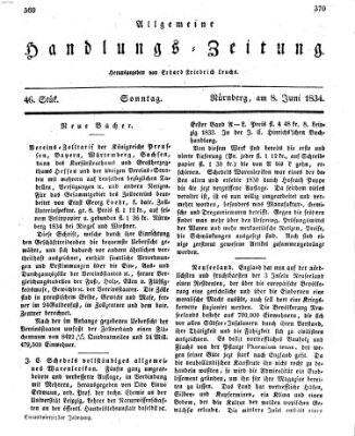 Allgemeine Handlungs-Zeitung Sonntag 8. Juni 1834