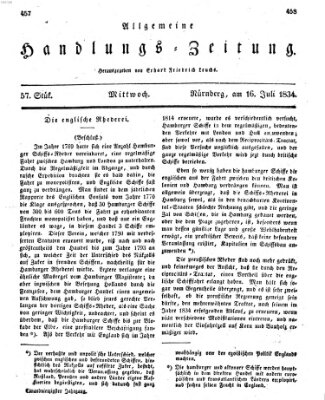 Allgemeine Handlungs-Zeitung Mittwoch 16. Juli 1834