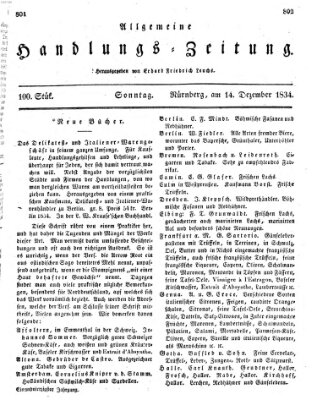 Allgemeine Handlungs-Zeitung Sonntag 14. Dezember 1834