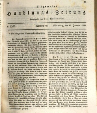 Allgemeine Handlungs-Zeitung Mittwoch 21. Januar 1835