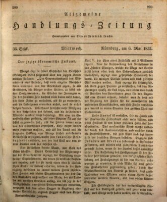 Allgemeine Handlungs-Zeitung Mittwoch 6. Mai 1835