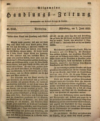 Allgemeine Handlungs-Zeitung Sonntag 7. Juni 1835