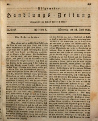 Allgemeine Handlungs-Zeitung Mittwoch 24. Juni 1835