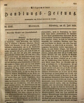 Allgemeine Handlungs-Zeitung Mittwoch 15. Juli 1835