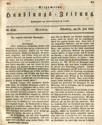 Allgemeine Handlungs-Zeitung Sonntag 26. Juli 1835