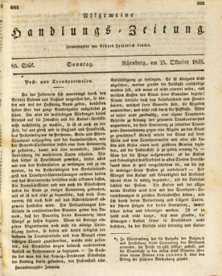 Allgemeine Handlungs-Zeitung Sonntag 25. Oktober 1835