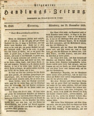 Allgemeine Handlungs-Zeitung Sonntag 29. November 1835