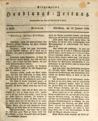 Allgemeine Handlungs-Zeitung Mittwoch 13. Januar 1836