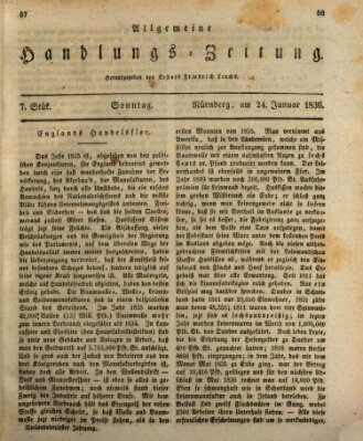 Allgemeine Handlungs-Zeitung Sonntag 24. Januar 1836