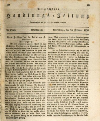 Allgemeine Handlungs-Zeitung Mittwoch 24. Februar 1836