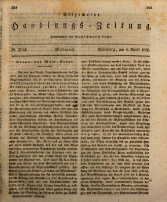 Allgemeine Handlungs-Zeitung Mittwoch 6. April 1836