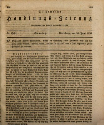 Allgemeine Handlungs-Zeitung Sonntag 26. Juni 1836