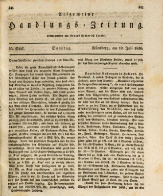 Allgemeine Handlungs-Zeitung Sonntag 10. Juli 1836