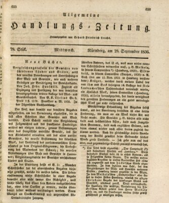 Allgemeine Handlungs-Zeitung Mittwoch 28. September 1836