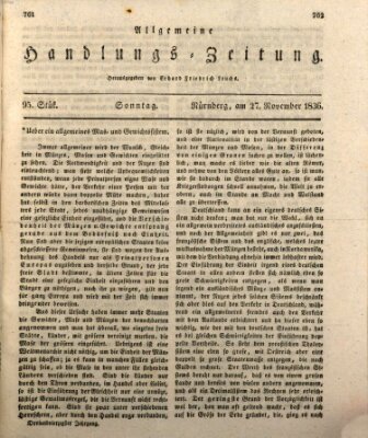 Allgemeine Handlungs-Zeitung Sonntag 27. November 1836