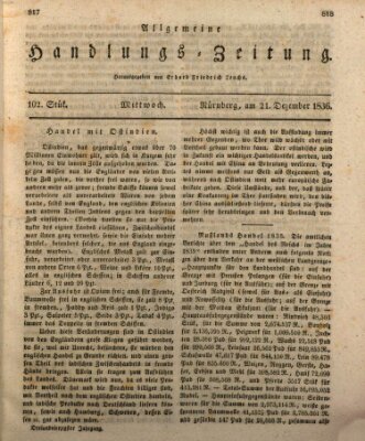 Allgemeine Handlungs-Zeitung Mittwoch 21. Dezember 1836