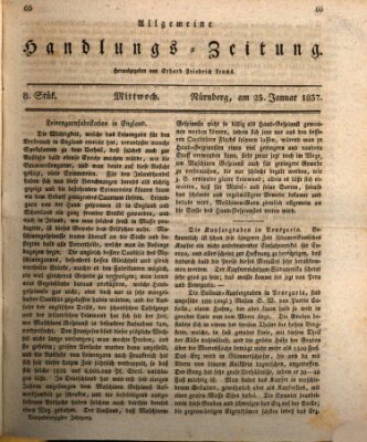 Allgemeine Handlungs-Zeitung Mittwoch 25. Januar 1837