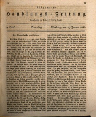 Allgemeine Handlungs-Zeitung Sonntag 29. Januar 1837