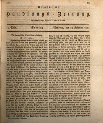 Allgemeine Handlungs-Zeitung Sonntag 19. Februar 1837