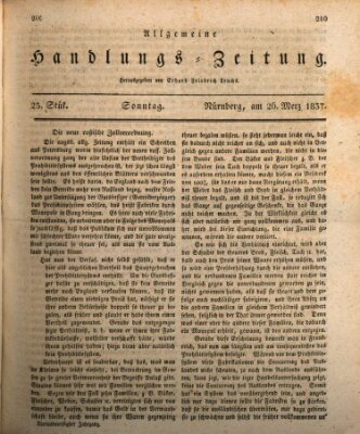 Allgemeine Handlungs-Zeitung Sonntag 26. März 1837