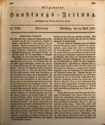 Allgemeine Handlungs-Zeitung Mittwoch 19. April 1837