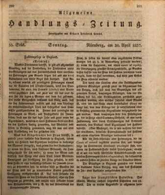 Allgemeine Handlungs-Zeitung Sonntag 30. April 1837