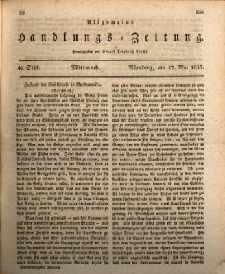 Allgemeine Handlungs-Zeitung Mittwoch 17. Mai 1837