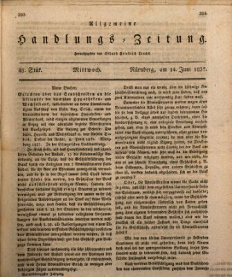 Allgemeine Handlungs-Zeitung Mittwoch 14. Juni 1837