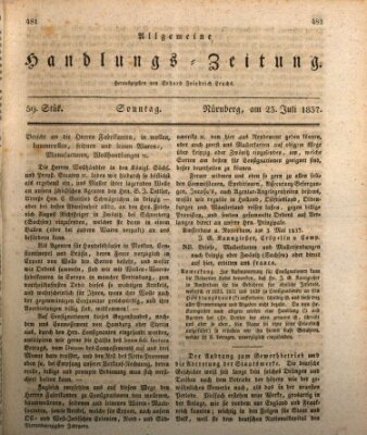 Allgemeine Handlungs-Zeitung Sonntag 23. Juli 1837