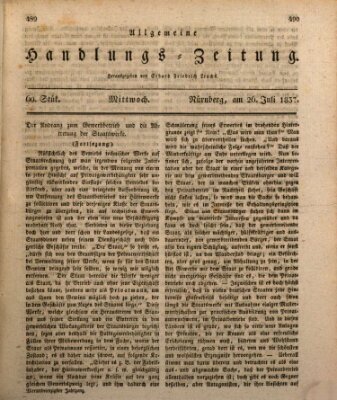 Allgemeine Handlungs-Zeitung Mittwoch 26. Juli 1837