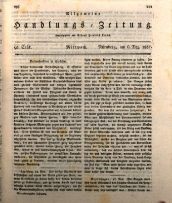 Allgemeine Handlungs-Zeitung Mittwoch 6. Dezember 1837