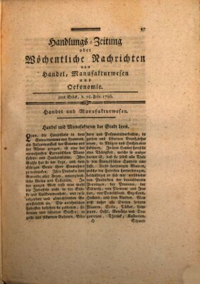 Handlungszeitung oder wöchentliche Nachrichten von Handel, Manufakturwesen, Künsten und neuen Erfindungen Samstag 25. Februar 1786