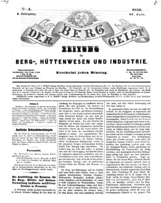 Der Berggeist Dienstag 22. Juli 1856