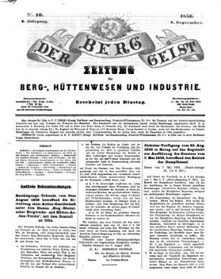 Der Berggeist Dienstag 2. September 1856