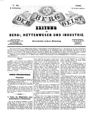 Der Berggeist Dienstag 9. September 1856