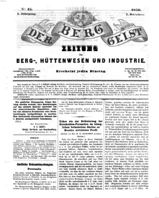 Der Berggeist Dienstag 7. Oktober 1856