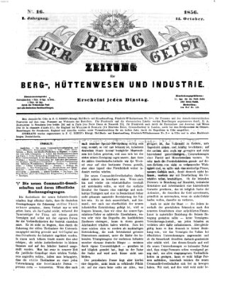 Der Berggeist Dienstag 14. Oktober 1856